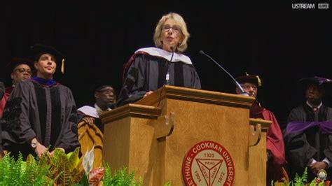 betsy devos booed during commencement speech at historically black university
