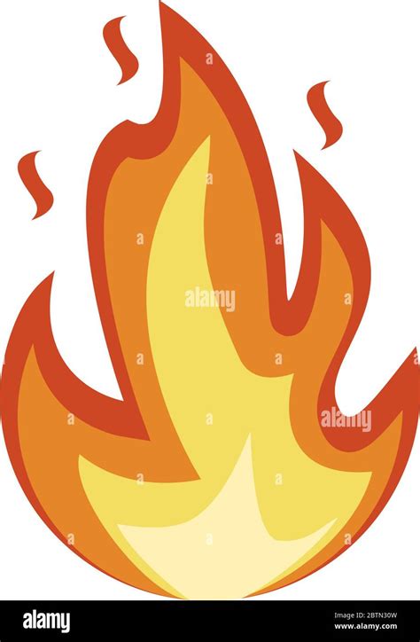 Fire Emoji Icon Flame Fire Sign Fire Isolated On White Background