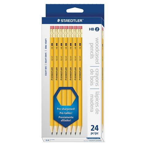 Staedtler Pre Sharpened No 2 Pencils 2 Hb Pencil Grade 2 Mm Lead Size Yellow Wood