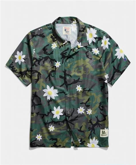 Todd Snyder Mark Mcnairy X Champion By Todd Snyder Daisy Camo Shirt L