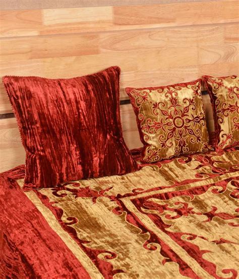 Shree Creations Red Velvet Bed Sheets Buy Shree Creations Red Velvet