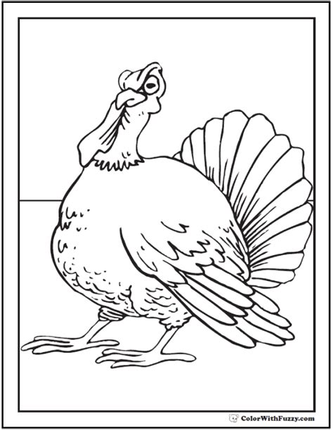 30+ Turkey Coloring Pages: Interactive PDFs