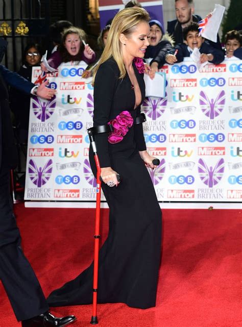 Amanda Holden Risks Nip Slip In Daring Dress As She Uses Crutches At Pride Of Britain 2019