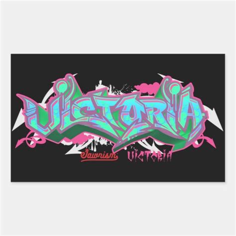 The Name Victoria In Graffiti Rectangular Sticker
