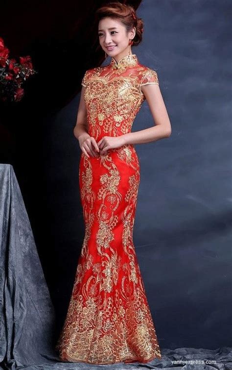 Wedding Qipao Cheongsam Bridal Kwa Qun Couture Evening Dress 2485047 Weddbook