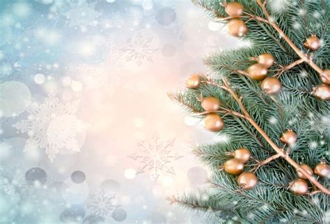 Laeacco Christmas Backdrops Tree Pine Bauble Snowflake Polka Dots Child