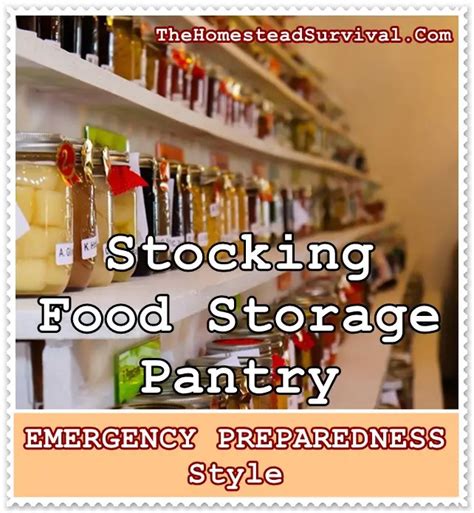 Stocking Food Storage Pantry Emergency Preparedness Style The
