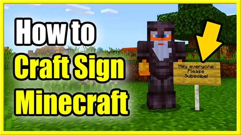How To Make A Sign In Minecraft Survival Mode Recipe Tutorial Youtube