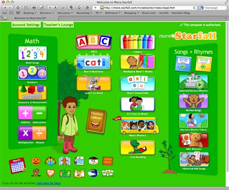 More Starfall A Great Learning Web Site For Chrildren Learning Web