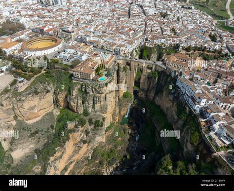 Aerial View Of The Monumental City Of Ronda In The Province Of Malaga