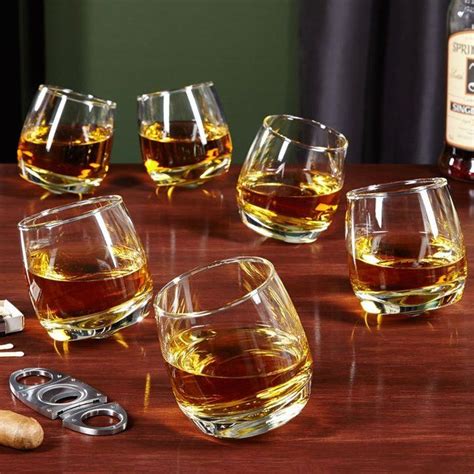 Roly Poly Rocking Whiskey Glasses Set Of 6 Whiskey Glasses Whiskey Glasses Set Whiskey Lover