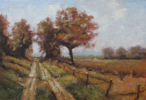 Country Road Landscape Oil Painting Fine Arts Gallery Original