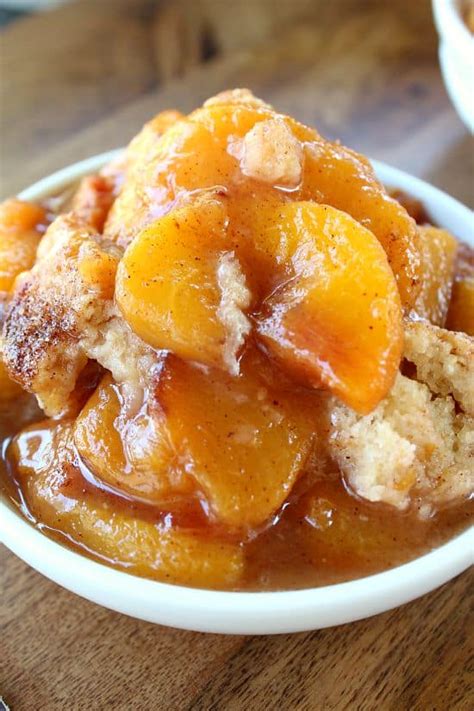 You know your peaches are done conditioning if they give a little when lightly squeezed. Fresh Peach Cobbler - Great Grub, Delicious Treats