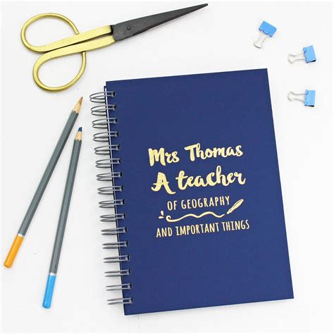 Personalised A Teacher Foiled Notebook By Martha Brook