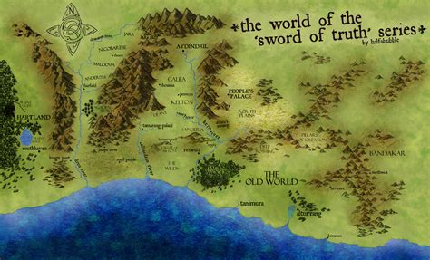 the world map of the sword of truth series the sword of truth legend of the seeker pinterest