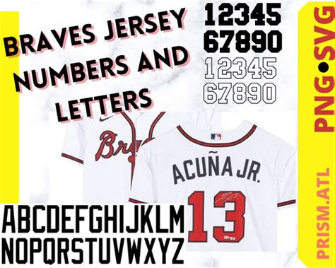 Braves Jersey Numbers And Letters Png Svg Jersey Number Svg And Png