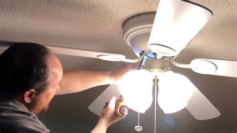 ceiling fan wobble fix lights