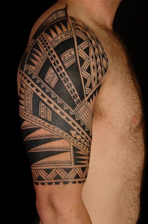 Most tribal shoulder tattoos also extend to the chest area. 69 Traditional Tribal Shoulder Tattoos