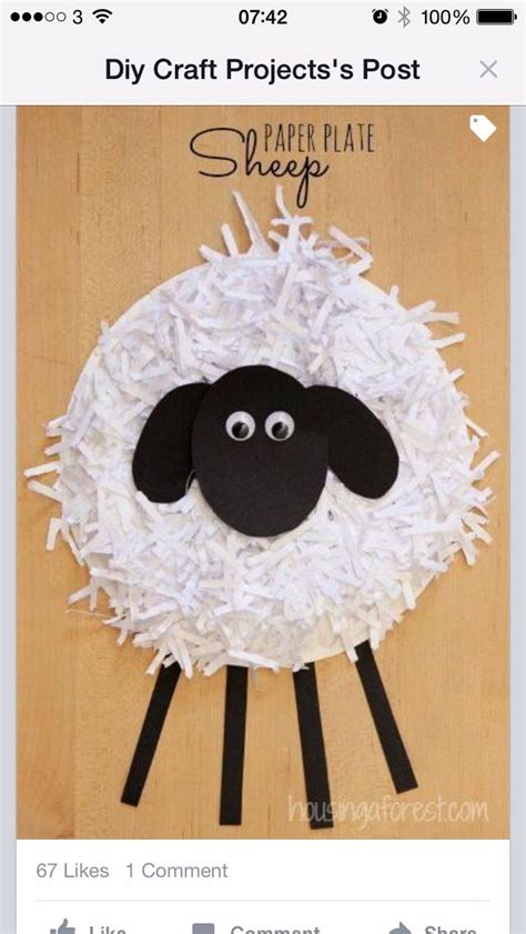 Paper Plate Sheep Sheep Crafts Animal Crafts Spring Crafts For Kids