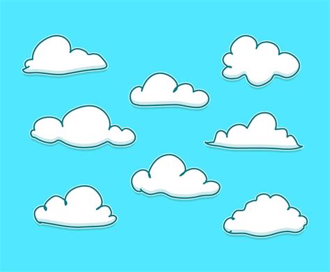 Cartoon Clouds Illustration Vector Vector Art And Graphics