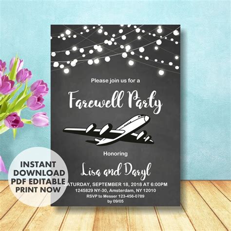 Farewell Invitation Farewell Party Invitation Farewell | Etsy