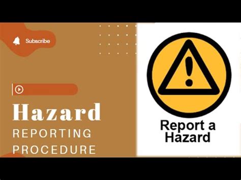 Hazard Reporting Procedure Ohs Safety Hazard Risks Youtube