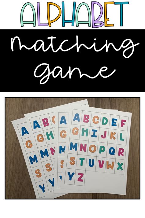Alphabet Matching Game For Preschoolers Little Owl Academy