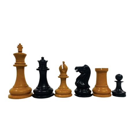 Reproduced 1849 Original Staunton Chess Pieces In Ebony Wood And