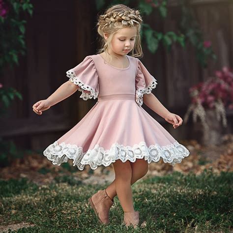 Dfxd Hot Sell 2018 Summer Little Girl Clothes England Style Lovely Baby