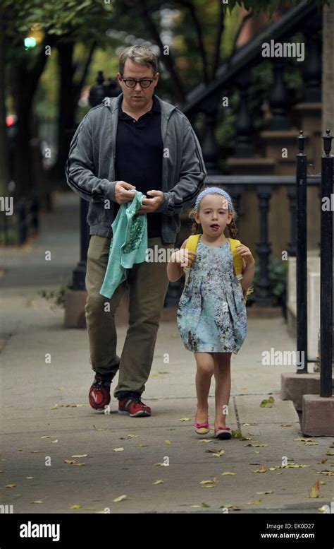 matthew broderick takes his twin daughters marion and tabitha to school featuring matthew