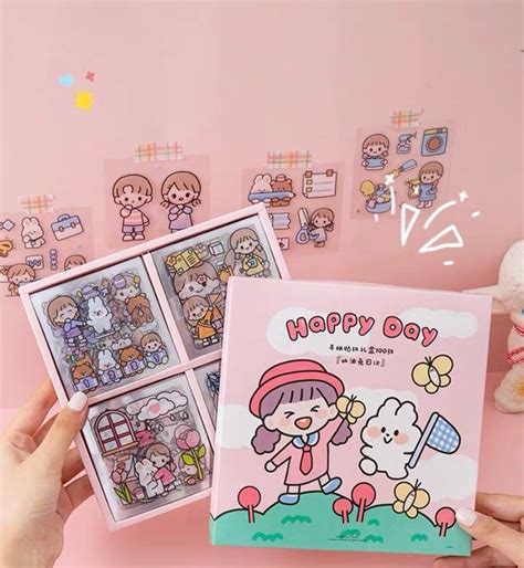 Sheet Sheet Cute Sticker Kawaii Stickers Happy Mail Etsy