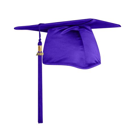 Shiny Purple Graduation Cap With Tasselhigh School