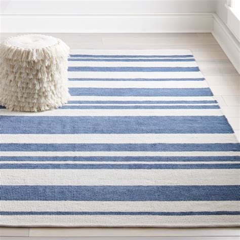 Maybe you would like to learn more about one of these? Barcode Blue Striped Rug | Crate and Barrel