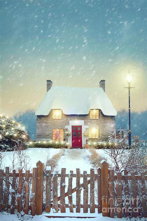 Rustic Cottage In Snow At Christmas Photograph By Lee Avison Fine Art