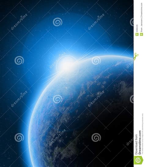 Blue Planet Earth In Space Royalty Free Stock Photo