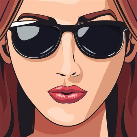 Best Woman Sunglasses Close Up Illustrations Royalty Free Vector