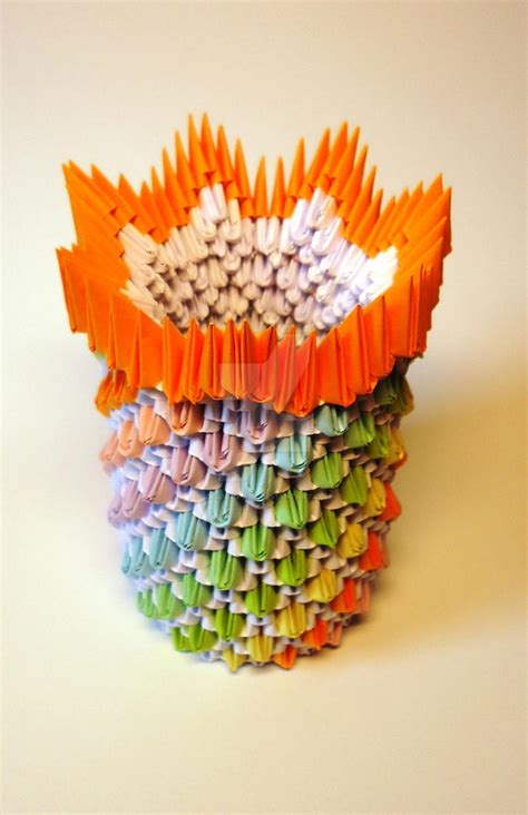Origami 3d Vase By Ideando Art On Deviantart