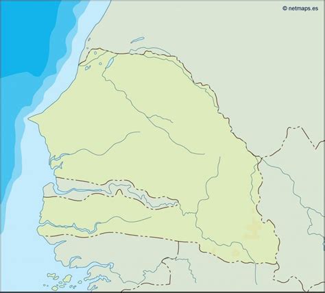 Senegal Illustrator Map Vector Eps Maps Eps Illustrator Map Digital