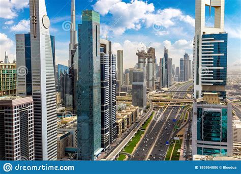 Aerial View Of Downtown Dubai Stock Photo Image Of Tower Luxury