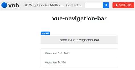 Pretty Mobile Friendly Navbar Component Navigation Bar Vue Script