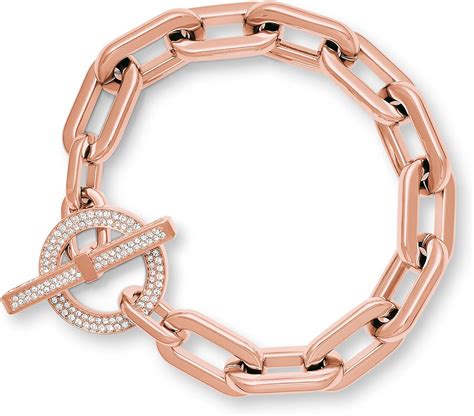 Michael Kors Cityscape Chains Rose Gold Tone Bracelet Jewelry