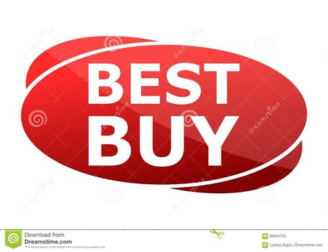 Best Buy Red Sign Cartoon Vector | CartoonDealer.com #92044703
