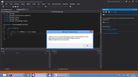 Visual Studio Keeps Giving This Error Fatal Error Has Occurred Designinte Com