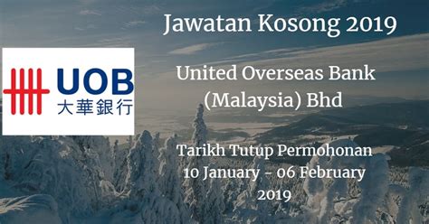 Company profile page for united overseas bank malaysia bhd including stock price, company news, press releases, executives, board members, and contact information. Jawatan Kosong United Overseas Bank (Malaysia) Bhd 10 ...