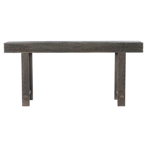 The wood comes in your choice of available finish and features plenty of texture from the grain, knots, and imperfections. Sharon Modern Classic Carved Rectangular Dark Grey Solid ...