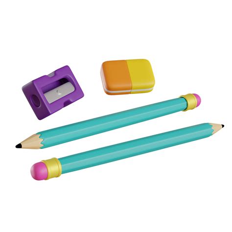 Study Tools Pencil Eraser Sharpener 21834282 Png