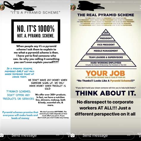 Pyramid schemes aren't pyramid schemes your job is a pyramid scheme?? : antiMLM