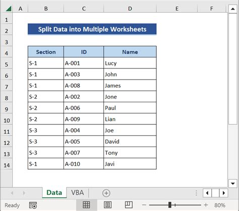 Split Date Into Multiple Worksheets