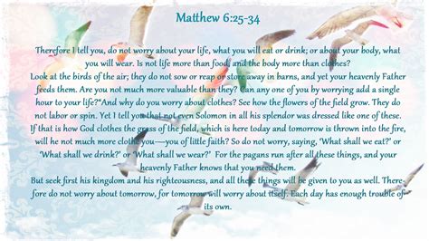 Bible Verse Wallpaper Creations: Matthew 6:25-34