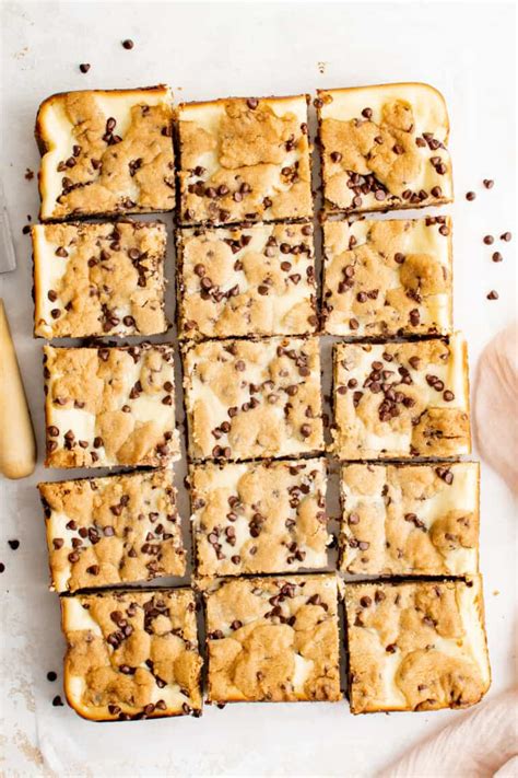 Chocolate Chip Cheesecake Bars Recipe The Cookie Rookie®